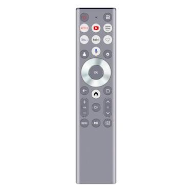 Imagem de Substituição de controle remoto com retroiluminação de voz ERF6E80H compatível com HISENSE Smart TV 55U6N 65U6N 85U8N 75U8N 55U8QG 65U7N 65U75N 85U9N 75U75N 75U7N 65U8QG 75U8QG 85U8QG 100 0U8QG 55U8N