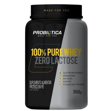 Imagem de 100% Pure Whey Zero Lactose 900g Probiótica Vários Sabores-Unissex