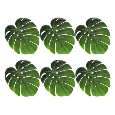Imagem de Cj 6 Lugares Americanos de EVA Garden Leaf Green C/Formato Folha Costela de Adão 45x38cm Lyor