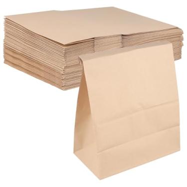 Imagem de JOIKIT Pacote com 100 sacos de pão de papel kraft de 25 x 13 cm para panificação caseira, sacos de armazenamento de embalagens de padaria para uso doméstico e cozinha