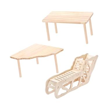 Imagem de Whtkoph Túnel E Escada de Madeira para Hamster Brincar, Decorativo, Leve, Acessórios para Gaiola de Animais de Estimação, 3 Pedaços