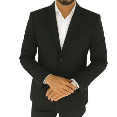Imagem de Blazer Masculino Esporte Fino Alta qualidade Premium - Fressart, Preto