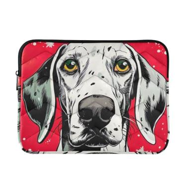 Imagem de Capa para laptop 13, 13,3, 14 polegadas retrô vermelho dálmata à prova de choque capa protetora para notebook capa para dispositivo eletrônico portátil