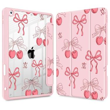 Imagem de May Chen Capa para iPad 9ª geração com suporte para lápis, iPad 8ª/7ª geração de 10,2 polegadas, [porta-canetas] Suporte triplo para despertar/hibernar, capa traseira transparente com proteção TPU