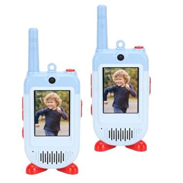 Imagem de Generic Rádio de Vídeo Infantil, Intercomunicador de Vídeo Bidirecional Recarregável Com Streaming de HD e Penetração de Sinal, para Jogos Familiares Internos e Externos (BLUE)
