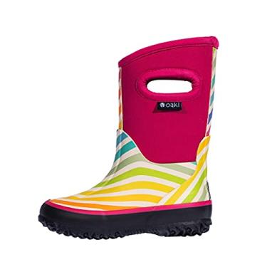 Imagem de Botas de chuva infantis de neoprene da OAKI, botas de neve, botas de lama, Rainbow, 7 Toddler