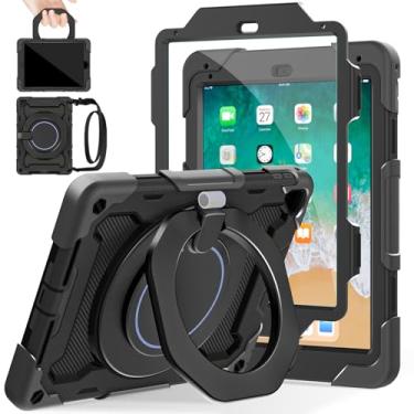 Imagem de ROISKIN Capa para iPad 6ª 5ª geração de 9,7 polegadas, Pro 9,7, Air 2 com alça de mão com suporte de 360 [protetor de tela, proteção contra quedas de 4,6 metros] Heavy Duty Air 2/Pro 9.7/iPad 6ª 5ª