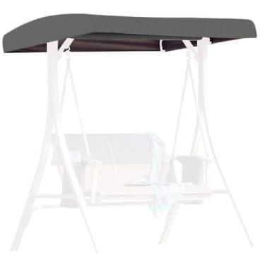 Imagem de CYTJHMD Dossel de jardim para balanço, dossel de substituição para assento de balanço cobertura de rede de 3 lugares superior jardim ao ar livre, lona de telhado, repelente de água e proteção UV