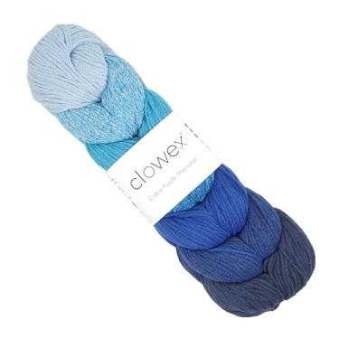 Imagem de Clowex Cordão de macramê de algodão trançado com 7 cores, fio de macramê artesanal variegado de 2,5 mm x 273 m, cordão de artesanato arco-íris, corda de macramê multicolorido para crochê e tricô (N5