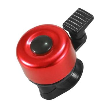 Imagem de Sino de bicicleta liga alumínio mtb chifre anel segurança som alarme guiador ciclismo aviso alarme crianças acessórios da bicicleta(Red)