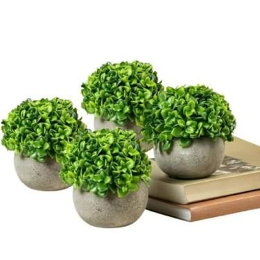 Imagem de Kit 2 Vaso Buchinho Planta Artificial Vasinho Arranjo Plantinha Planta Decorativo - Kit 2 e 4(Kit4 Opcao 1)