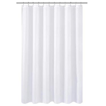 Imagem de Cortina de chuveiro ou forro de tecido de hotel N&Y Home 72"x75" Branco