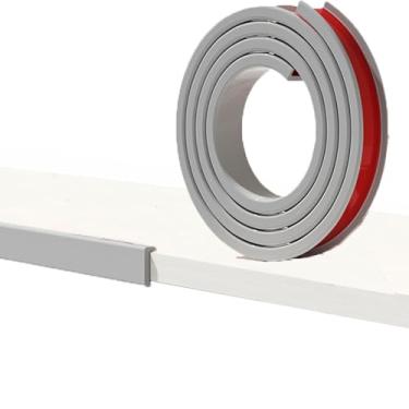 Imagem de LLXYZJR Faixa de borda autoadesiva para móveis de borda em forma de U, protetor de borda de borda de canal U adequado para 5-50 mm (tamanho: U 12 mm (0,47 polegadas), cor: cinza)