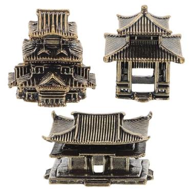 Imagem de Milisten Conjunto de 3 Miniaturas de Pagodes: Decoração Zen para Jardim, Ornamento Asiático Em Miniatura para Aquário, Lanterna Estilo Paisagismo para E Externos.