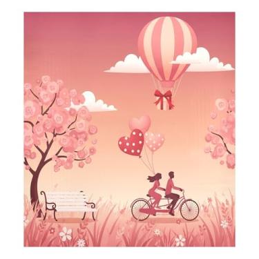 Imagem de Blueangle Parque romântico dos namorados, capa de máquina de lavar louça, decoração frontal da capa da máquina de lavar louça, adesivos de eletrodomésticos, adesivos de eletrodomésticos, 58 cm C x 66