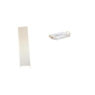 Imagem de Whtkoph Abajur de Chão de Papel com Cúpula para Sala de Estar E Bandeja Retangular Nórdica para Servir Joias, Ideal para Decorar Quarto, Escritório Ou Sala de