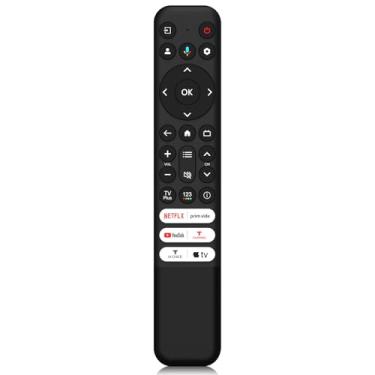 Imagem de Controle remoto de substituição para TCL Smart TV QM8/QM7/S5/S4/S3/Q7/Q6/Q5 4K UHD HDR LED QLED QD-Mini LED Full-HD (sem voz)