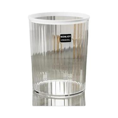 Imagem de Lixeira Transparente De Luxo Leve Com Anel De Pressão Para Escritório 