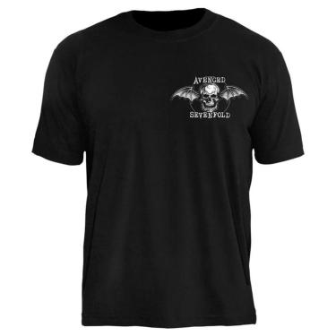 Imagem de Camiseta de Banda Avenged Sevenfold em Algodão Manga Curta Frente e Verso-Unissex
