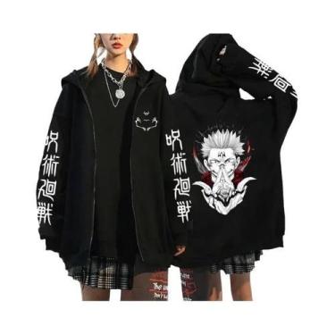 Imagem de Moletom Unissex Com Capuz E Zíper Estampado De Ryomen Sukuna De Jujuts