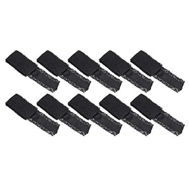 Imagem de Fita de renda 35mm elegante vintage macio guarnição diy artesanato costura acessórios de roupas de cabelo decoração de casa 1 rolo 10 jardas de poliéster (Preto-C4)