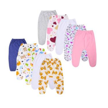 Imagem de Moletom Kit Com 3 Mijão Com Pé Primeiras Roupas Bebê Inverno - Tanran 