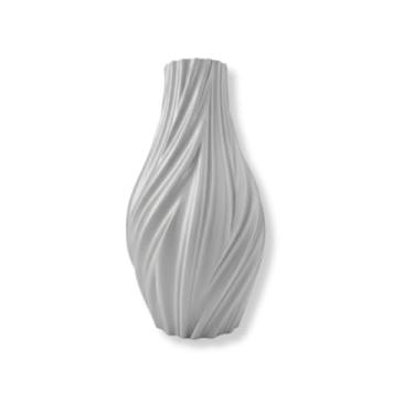 Imagem de Vaso Decorativo Espiral Branco, Preto, Cobre, Azul, Vermelho, Cinza, Dourado E Rosa(Cinza)