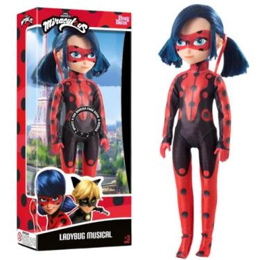 Imagem de Boneca Miraculos Ladybug 45cm Musical Infantil Articulada Feita Em Vin