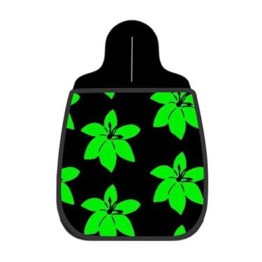 Imagem de Lixeira De Carro Organizador Lixinhocar Lírio Verde Neon Fundo Preto