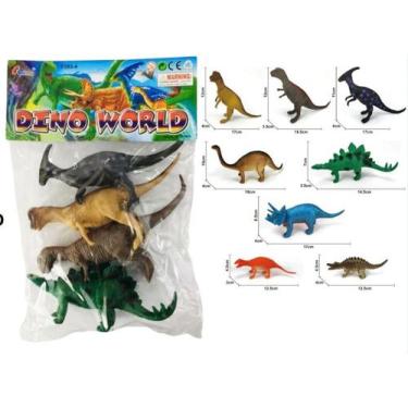 Imagem de Brinquedo sendo animal emborrachado kit 4 (dino) - P&D