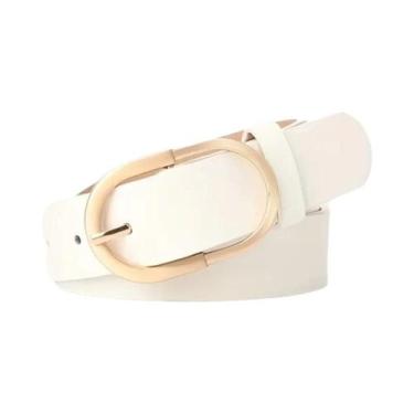 Imagem de Cinto Feminino De Couro PU Com Fivela Clássica De Moda Versátil Casual