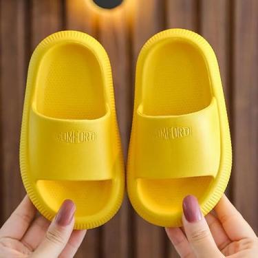 Imagem de Sandálias antiderrapantes para meninos e meninas verão praia piscina ao ar livre sapatos aquáticos crianças chuveiro chinelos, Amarelo, 9-9.5 Little Kid