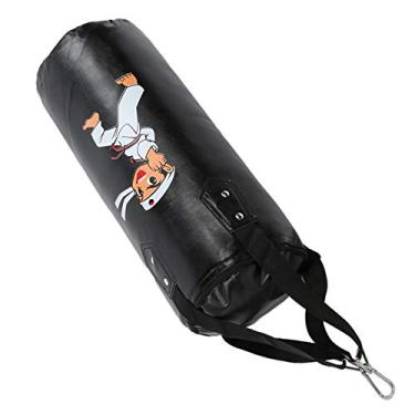Imagem de aqxreight Saco de Areia para Treinamento Infantil, Saco de Pancadas Suspenso para Boxe e Muay Thai Com Acolchoamento Redutor de Ruído, Capa de PU, Design Envoltório de 360 ​​graus, Ideal para (60cm)