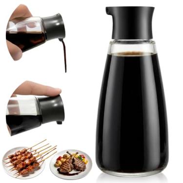 Imagem de Galheteiro Chef's Precision para vidro de óleo e vinagre, garrafa dispensadora de molho de soja de 272 g com bico sem gotejamento e derramamento a vácuo para azeite de oliva, molho de soja, churrasco