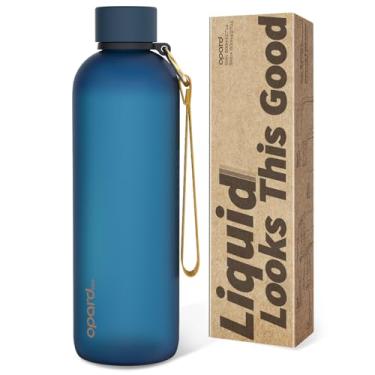 Imagem de Opard Garrafa de água fina de 765 g, lavável na lava-louças, garrafa de água de plástico livre de BPA, tampa de rosca à prova de vazamento, azul meia-noite, reutilizável para viagens, escola, esportes