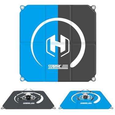 Imagem de STARTRC Base de aterrissagem de drone, heliporto universal à prova d'água portátil e dobrável para quadricópteros Mini 5 Pro/4/3/2 SE/4K/DJI Neo/Flip/Mavic 3/RC (azul-celeste-cinza, 65 cm)