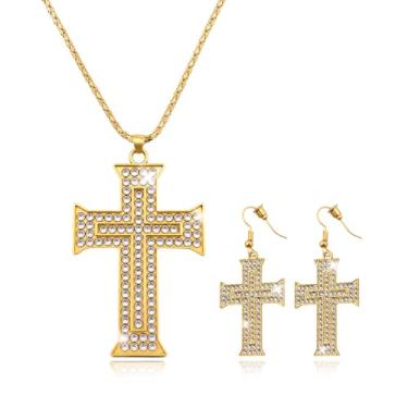 Imagem de YangQian Conjunto de colares e brincos para mulheres, presente de aniversário das mães, dia dos namorados, presente para sua esposa, namorada, aniversário, formatura, Zinco, Sem Pedra Preciosa