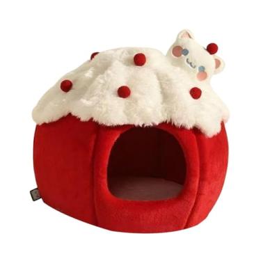 Imagem de Generic Cama-caverna para animais de estimação, esconderijo prático, canil aconchegante e portátil para o outono/inverno, abrigo quente para animais de