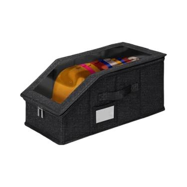 Imagem de Organizador de chapéus de beisebol - Estojo grande à prova de poeira de 2 peças - Caixa de armazenamento com suporte de chapéu de beisebol - para casa, apartamento, quarto, sala de estar, dormitório
