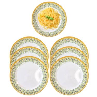 Imagem de Jogo de Pratos de Sopa em Plastico Acrilico Decorratt 25cm