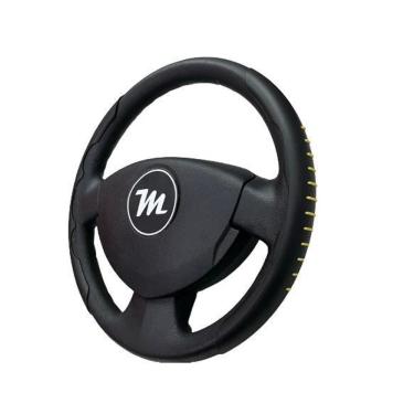Imagem de Capa Protetora Para Volante Miollo Preta Com Detalhe Amarelo