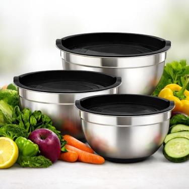 Imagem de Conjunto de Bowls Inox com Tampa Bumper - Bumper Magazine