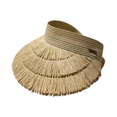 Imagem de Chapéu De Palha Com Franjas Para O Verão Feminino, Proteção UV, Moda D