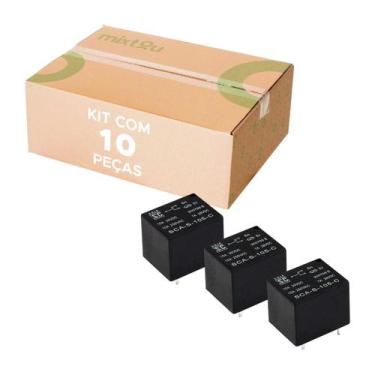 Imagem de 10x Rele SCA 5V 10A 30vdc 250vac 5 Terminais 5 Pinos - CHIPSCE, 10