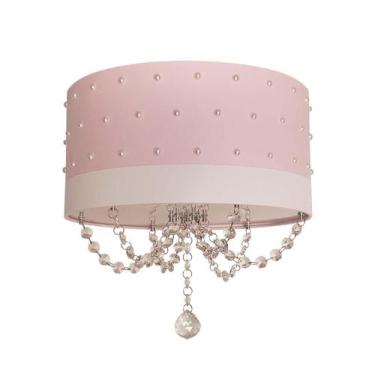 Imagem de Luminária Infantil Plafon Pérolas 30X15 Rosa - Tom Luz