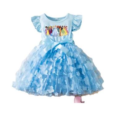 Imagem de Vestido De Verão Para Meninas Princesa Branca De Neve 2-6 Anos Com Laç