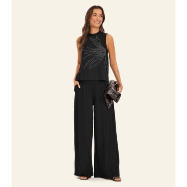 Imagem de Regata Feminina Viscotorcion Rovitex Preto, P, Preto