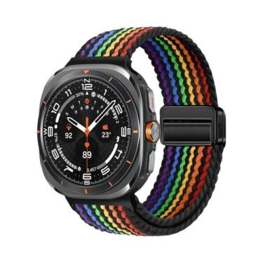 Imagem de Pulseira Magnética Trançada De Nylon De 44mm E 40mm Para Samsung Galax