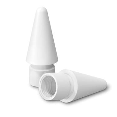 Imagem de Kit 2 Pontas Extra Reposição Compatível com Apple Pencil 1 E 2 Geração Alta Precisão 1mm