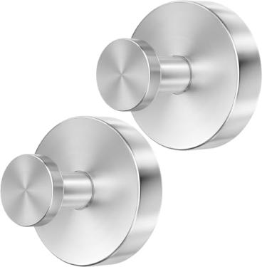 Imagem de Ganchos de ventosa atualizados para chuveiro - Suportes de toalha e roupão removíveis resistentes para vidros, azulejos e portas de banheiro - Fixação forte e sem danos para buchas e grinaldas